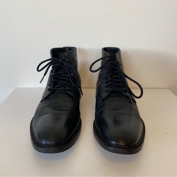 GORDON RUSH Men’s Leather Lace Up Boots Dress Shoes Black Sz 9.5 - Picture 2 of 11